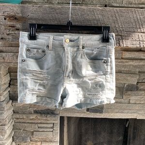 American Eagle High Rise Ripped Shorts